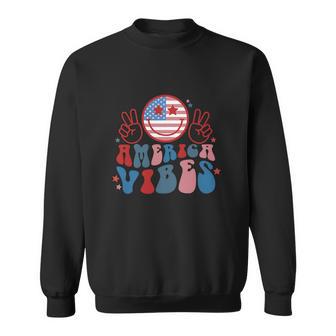 American Vibes Usa Flag 4Th Of July Retro Sweatshirt - Monsterry