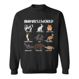 Animals Of The World Funny Names Sweatshirt - Monsterry CA