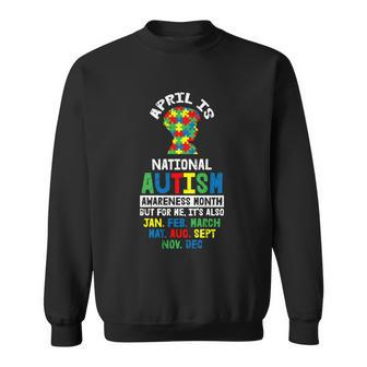 April Autism Awareness Gifts For Autistic Boys Puzzle Piece Sweatshirt - Monsterry UK