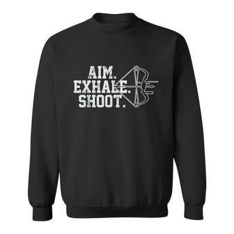 Archery Aim Exhale Shoot Bow Hunting Archer V2 Sweatshirt