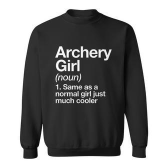 Archery Girl Definition Funny Men Women Sweatshirt Graphic Print Unisex - Thegiftio UK