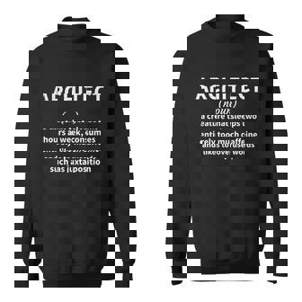 Architect Definition Architecture Student Architect Gift Graphic Design Printed Casual Daily Basic Sweatshirt - Thegiftio