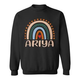 Ariya Name Personalized Funny Women Rainbow Ariya Sweatshirt - Thegiftio UK
