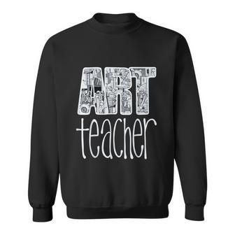 Art Teacher Supplies Doodle Line Drawing Sweatshirt - Thegiftio UK
