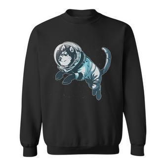 Astronaut Husky Dog Space Sweatshirt - Monsterry DE