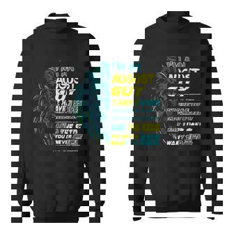 August Birthday Guy Has 3 Sides Sweet Funny Crazy Graphic Design Printed Casual Daily Basic Sweatshirt - Thegiftio UK