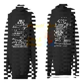 August Girl Classy & Fabulous Birthday Black Afro Melanin Sweatshirt - Thegiftio