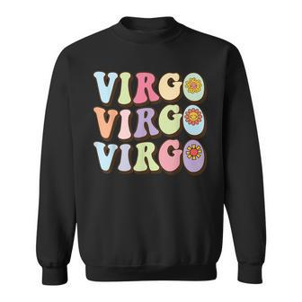 August September Birthday Groovy Astrology Zodiac Sign Virgo Men Women Sweatshirt Graphic Print Unisex - Thegiftio UK