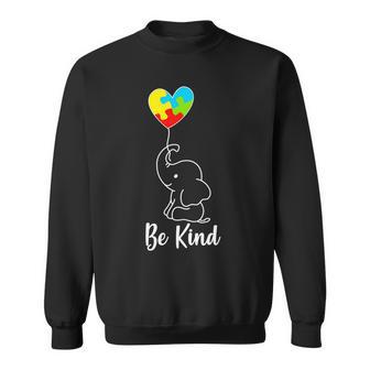 Autism Awareness Be Kind Elephant Sweatshirt - Monsterry