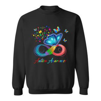 Autism Awareness Colorful Butterfly Sweatshirt - Monsterry