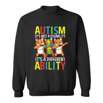 Autism Awareness Its A Different Ability Dabbing Fox Sweatshirt - Monsterry AU
