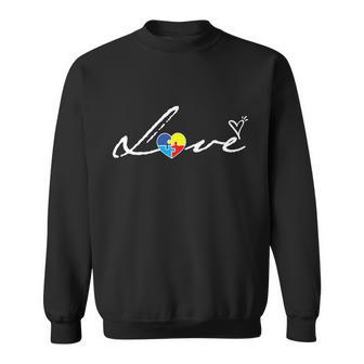 Autism Awareness Puzzle Piece Heart Sweatshirt - Monsterry