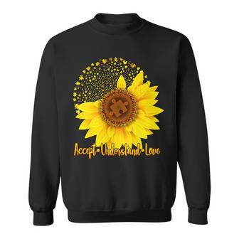 Autism Awareness Sunflower Puzzle Sweatshirt - Monsterry
