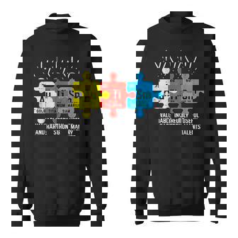 Autism Elements Periodic Table Awareness Asd Support Men Women Sweatshirt Graphic Print Unisex - Thegiftio