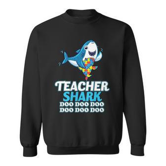 Autism Teacher Shark Sweatshirt - Monsterry AU