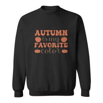 Autumn Is My Favorite Color Fall Pumpkin Men Women T-Shirt Graphic Print Casual Unisex Tee Sweatshirt - Thegiftio UK