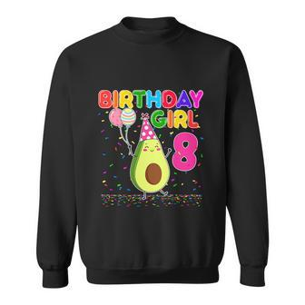 Avocados 8Th Birthday Girl 8 Years Old Avocados Theme Bday Sweatshirt - Thegiftio UK
