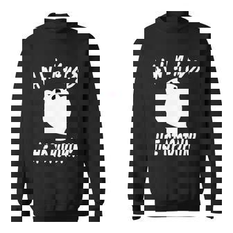Aw Lawd He Spoopin Concerned Ghost Design Graphic Design Printed Casual Daily Basic Sweatshirt - Thegiftio