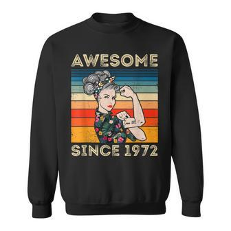 Awesome Since 1972 40Th Birthday Gifts 50 Years Old Vintage Sweatshirt - Seseable