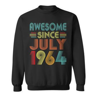 Awesome Since July 1964 Vintage 58 Years Old 58Th Birthday Sweatshirt | Seseable CA