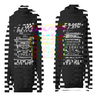 Back To School Retro Teaching Is My Jam 80S Teacher Boombox Sweatshirt - Thegiftio