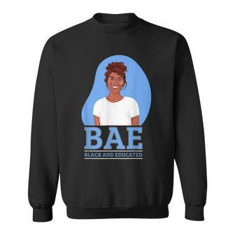 Bae Black And Educated Cute Melanin Afro Queen Women Sweatshirt - Thegiftio UK