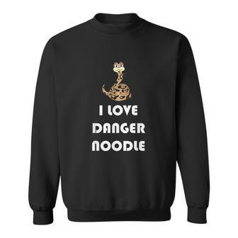 Ball Python Funny Gift For Dad And Mom I Love Danger Noodle Men Women Sweatshirt Graphic Print Unisex - Thegiftio UK