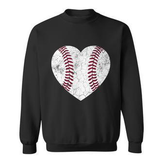 Baseball Heart Fun Mom Dad Men Women Softball Gift Wife Sweatshirt - Monsterry DE