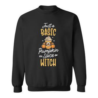 Basic Pumpkin Spice Witch Cute Thanksgiving Fall Autumn V3 Sweatshirt - Seseable