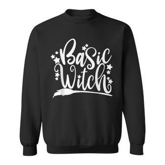 Basic Witch Witch Broom Halloween Funny Women Halloween Sweatshirt - Seseable