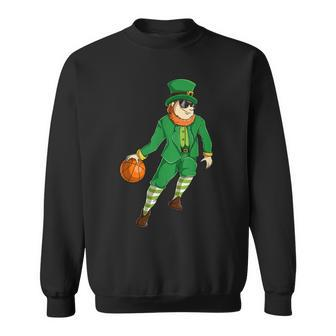 Basketball St Patricks Day Leprechaun Irish Boys Kids Men Men Women Sweatshirt Graphic Print Unisex - Thegiftio UK