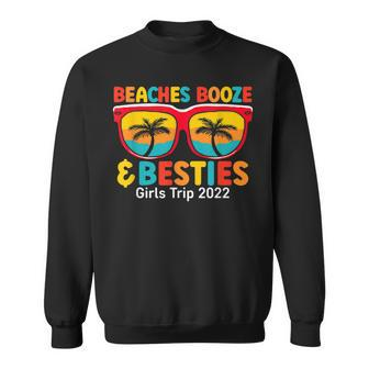 Beaches Booze And Besties Girls Trip 2022 Sweatshirt - Thegiftio UK