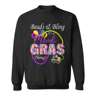 Beads And Bling Its A Mardi Gras Thing Sweatshirt - Thegiftio UK