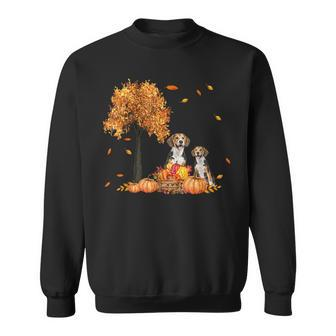Beagle Autumn Leaf Fall Dog Lover Thanksgiving Halloween Sweatshirt - Seseable