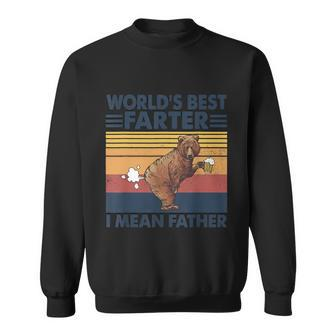 Bear Worlds Best Farter Gift I Mean Father Vintage Retro Gift Sweatshirt - Monsterry CA