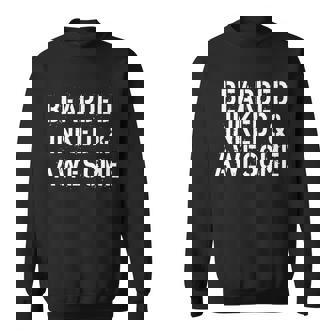 Bearded Inked & Awesome Beard Tattoo Logo Tshirt Sweatshirt - Monsterry