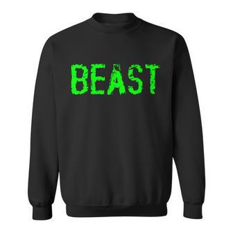 Beast Gym Workout Mode Fitness Logo Tshirt Sweatshirt - Monsterry UK