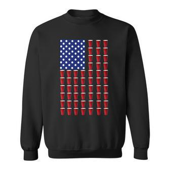Beer Pong Usa American Flag Tshirt Sweatshirt - Monsterry UK