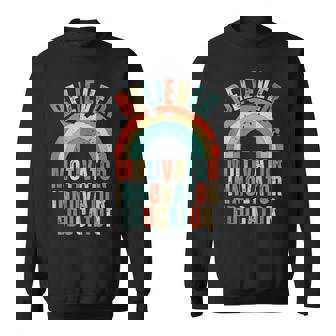 Believer Motivator Innovator Educator Retro Teacher V2 Sweatshirt - Thegiftio