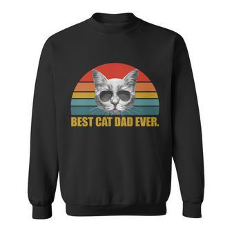 Best Cat Dad Ever Retro Sunset Tshirt Sweatshirt - Monsterry AU