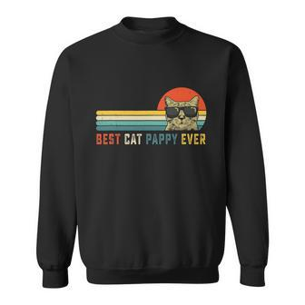 Best Cat Pappy Ever Shirt Vintage Retro Cat Dad Cat Father Sweatshirt - Monsterry AU