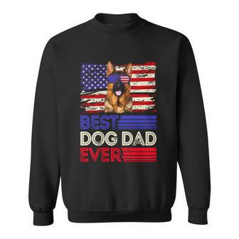 Best German Shepherd Dad Ever American Flag Patriotic Gift Sweatshirt - Monsterry