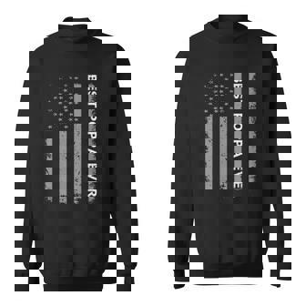 Best Poppa Ever American Flag Gift For Fathers Day Men Women Sweatshirt Graphic Print Unisex - Thegiftio UK