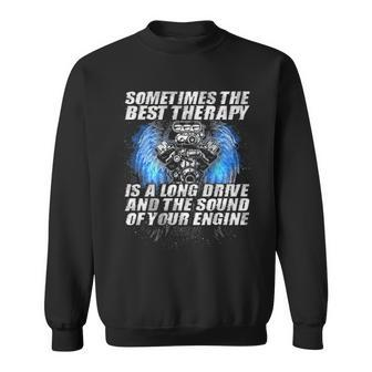 Best Therapy Is A Long Drive Sweatshirt - Seseable