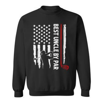 Best Uncle By Par American Flag Golf Gift Back Design Sweatshirt - Thegiftio