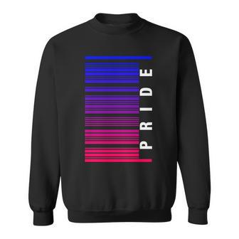 Bi Pride Barcode Bisexual Sweatshirt - Monsterry