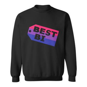 Bi Striped Best Bi Distressed Relaxed Fit Sweatshirt - Monsterry AU