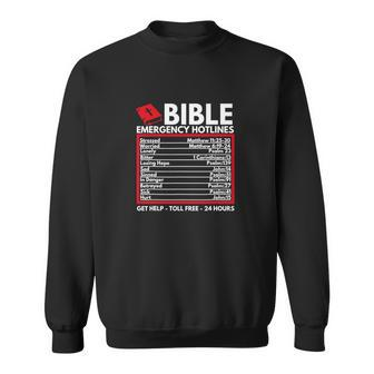 Bible Emergency Numbers Funny Christian Bible V2 Sweatshirt - Thegiftio UK