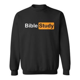 Bible Study Hub Logo Funny Sarcastic Adult Humor Sweatshirt - Monsterry