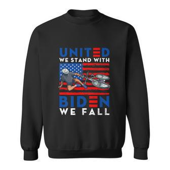 Biden Falling Memes United We Stand With Biden We Fall Graphic Design Printed Casual Daily Basic Sweatshirt - Thegiftio UK